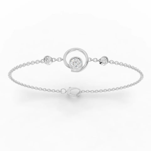 0.37CT Round Lab Diamond Celestial Circle Bracelet - Buvea Jewels