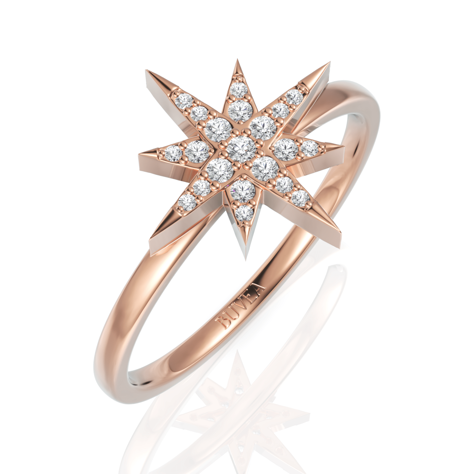 0.3CT Round Lab Diamond Premium Star Ring - Buvea Jewels