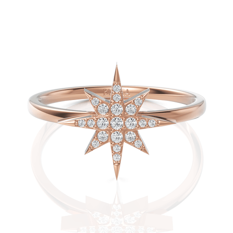 0.3CT Round Lab Diamond Premium Star Ring - Buvea Jewels