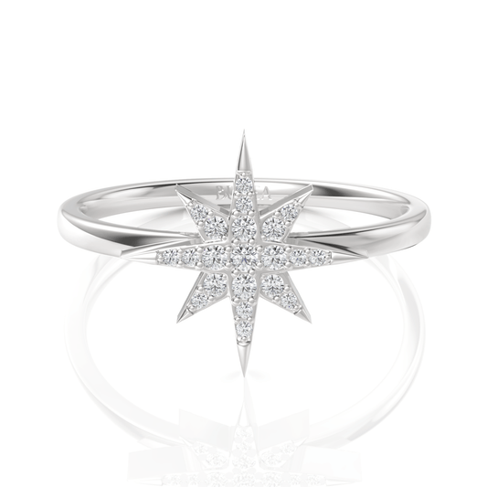 0.3CT Round Lab Diamond Premium Star Ring - Buvea Jewels