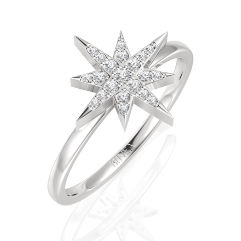 0.3CT Round Lab Diamond Premium Star Ring - Buvea Jewels