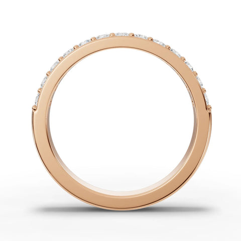 0.46CT Round Lab Diamond Half Eternity Wedding Ring - Buvea Jewels