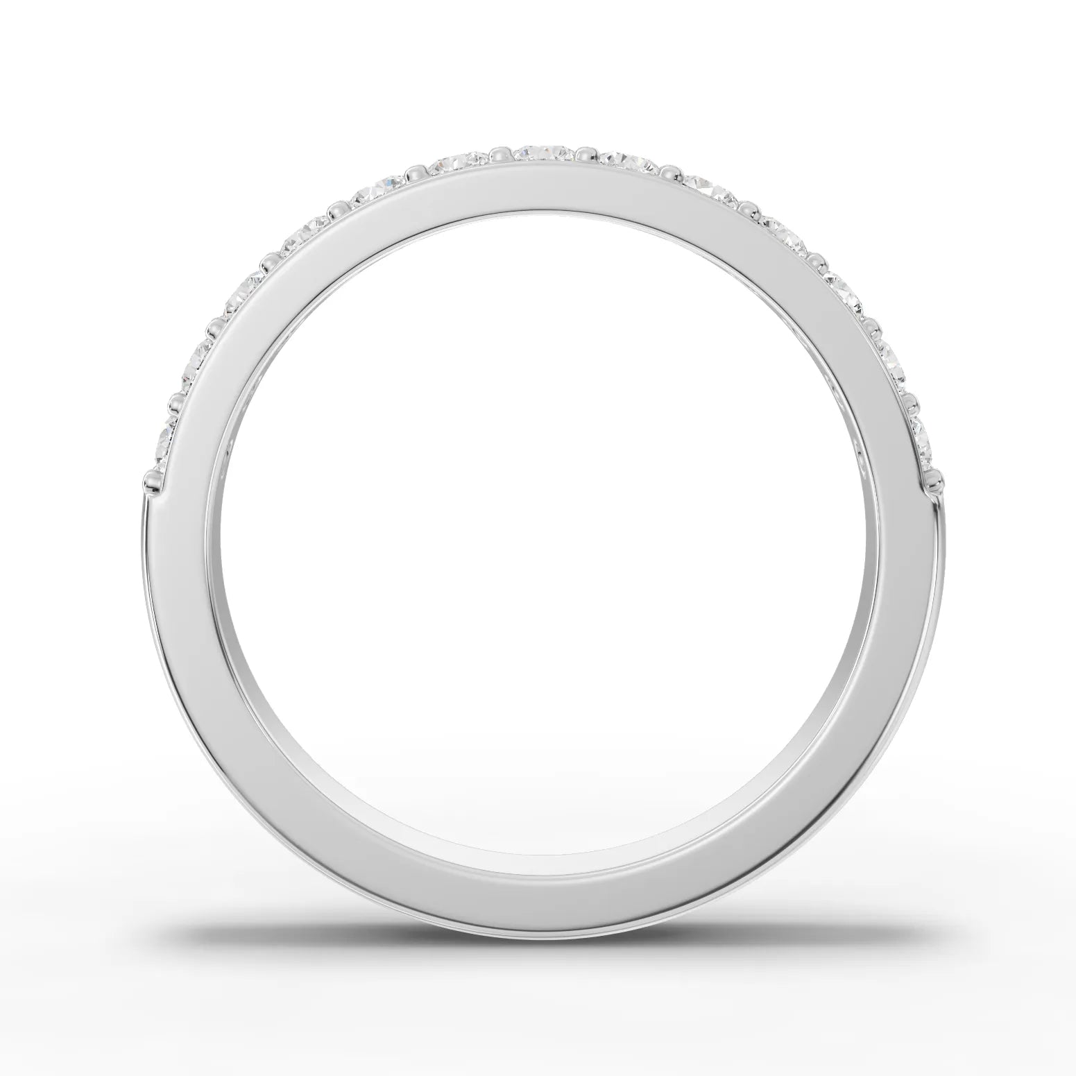 0.46CT Round Lab Diamond Half Eternity Wedding Ring - Buvea Jewels