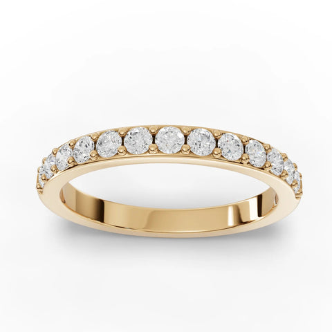0.46CT Round Lab Diamond Half Eternity Wedding Ring - Buvea Jewels
