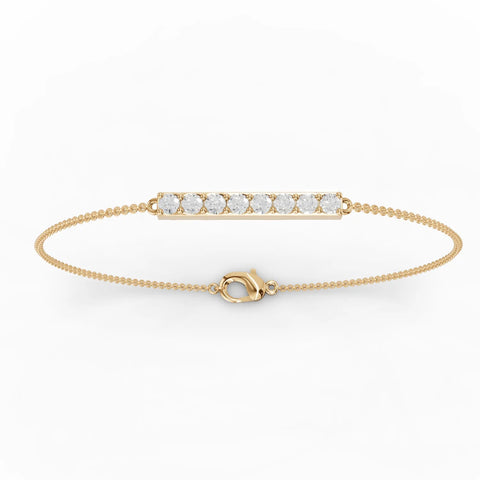 0.48CT Round Lab Diamond Strip Bracelet - Buvea Jewels
