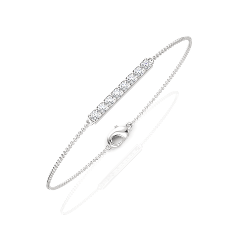 0.48CT Round Lab Diamond Strip Bracelet - Buvea Jewels