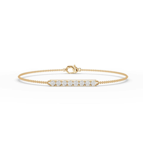 0.48CT Round Lab Diamond Strip Bracelet - Buvea Jewels