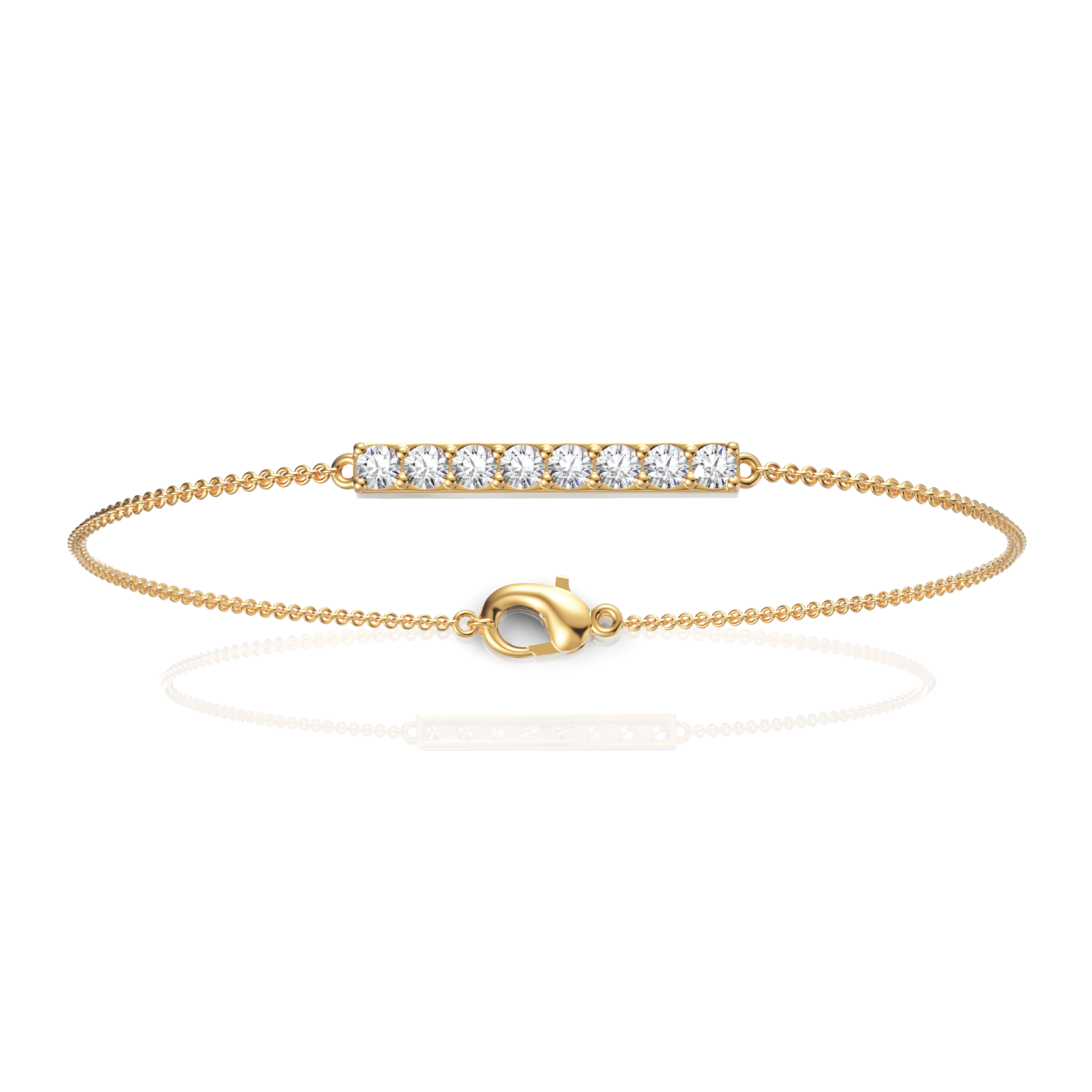 0.48CT Round Lab Diamond Strip Bracelet - Buvea Jewels