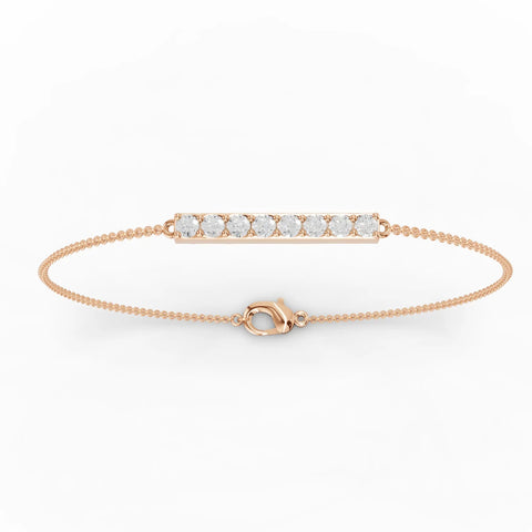0.48CT Round Lab Diamond Strip Bracelet - Buvea Jewels