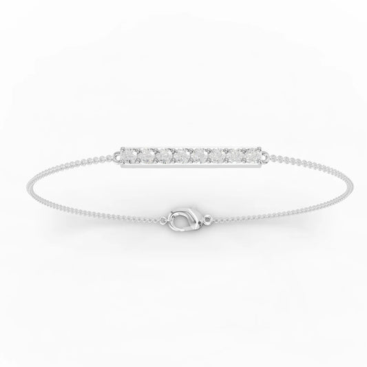 0.48CT Round Lab Diamond Strip Bracelet - Buvea Jewels