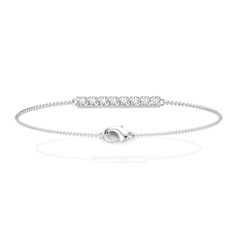 0.48CT Round Lab Diamond Strip Bracelet - Buvea Jewels