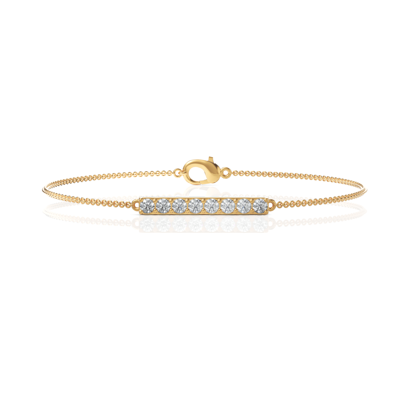 0.48CT Round Lab Diamond Strip Bracelet - Buvea Jewels