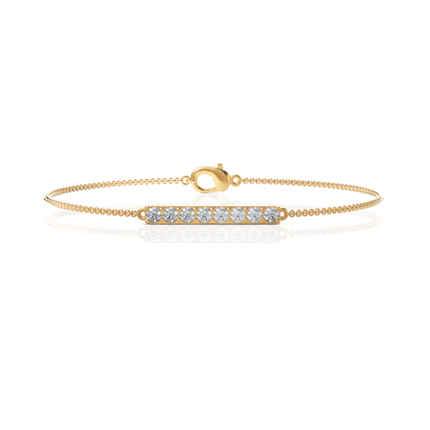 0.48CT Round Lab Diamond Strip Bracelet - Buvea Jewels