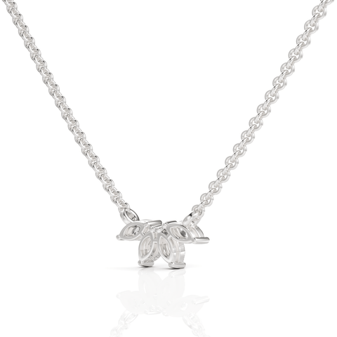 0.4CT Marquise Lab Diamond Cluster Chain Pendant - Buvea Jewels