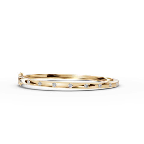0.54CT Round Lab Diamond Premium Bangle Bracelet - Buvea Jewels