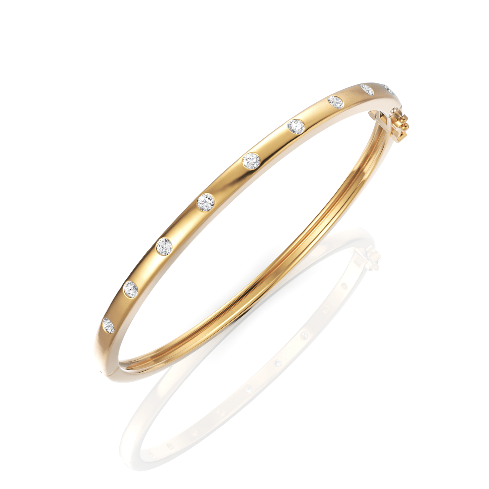 0.54CT Round Lab Diamond Premium Bangle Bracelet - Buvea Jewels