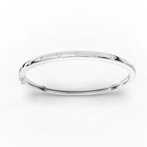 0.54CT Round Lab Diamond Premium Bangle Bracelet - Buvea Jewels