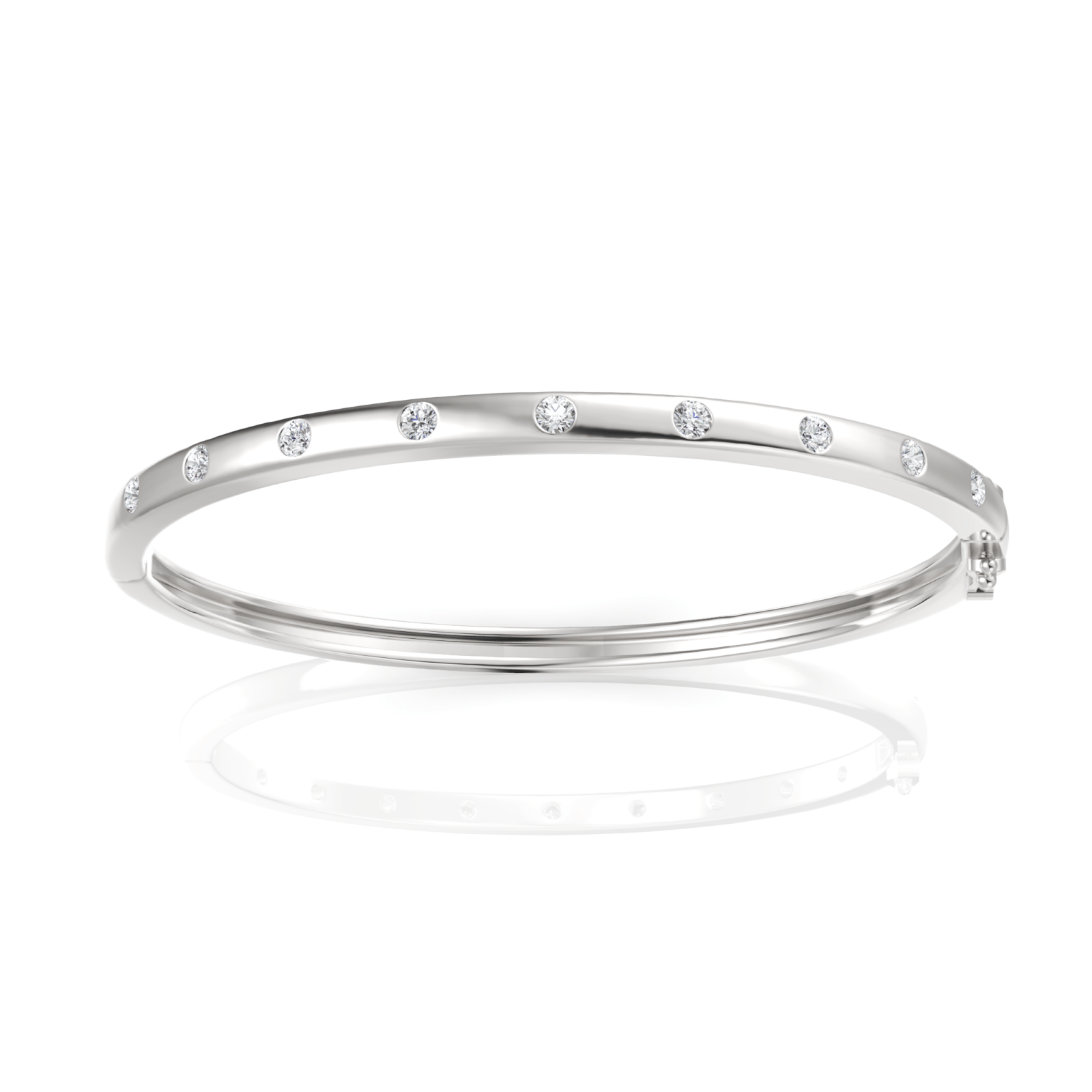 0.54CT Round Lab Diamond Premium Bangle Bracelet - Buvea Jewels