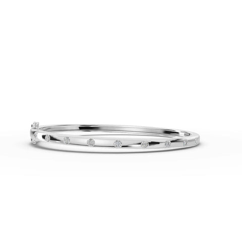 0.54CT Round Lab Diamond Premium Bangle Bracelet - Buvea Jewels