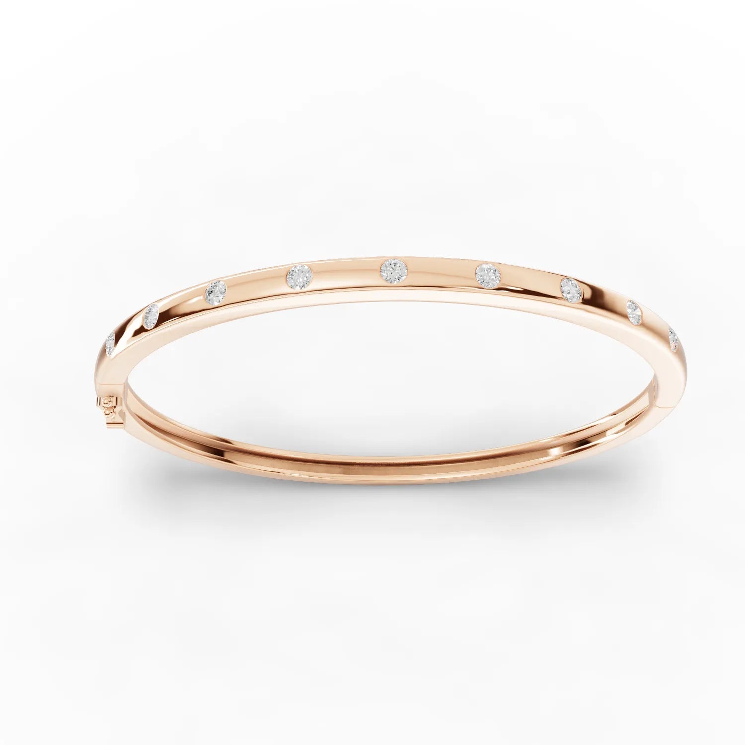 0.54CT Round Lab Diamond Premium Bangle Bracelet - Buvea Jewels