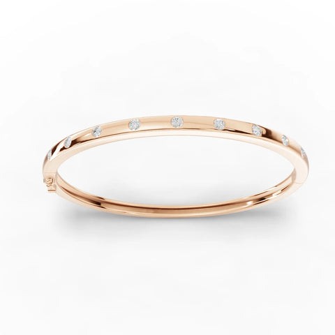 0.54CT Round Lab Diamond Premium Bangle Bracelet - Buvea Jewels