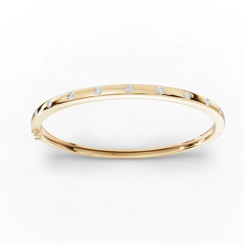 0.54CT Round Lab Diamond Premium Bangle Bracelet - Buvea Jewels
