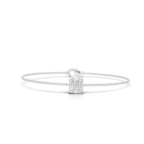 0.55CT Baguette Lab Diamond Cluster Bracelet - Buvea Jewels