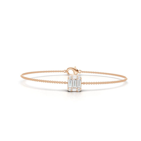 0.55CT Baguette Lab Diamond Cluster Bracelet - Buvea Jewels