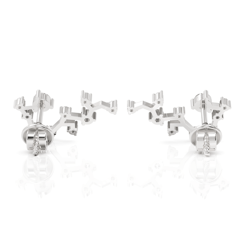 0.57CT Sagittarius Zodiac Round Lab Diamond Earring - Buvea Jewels