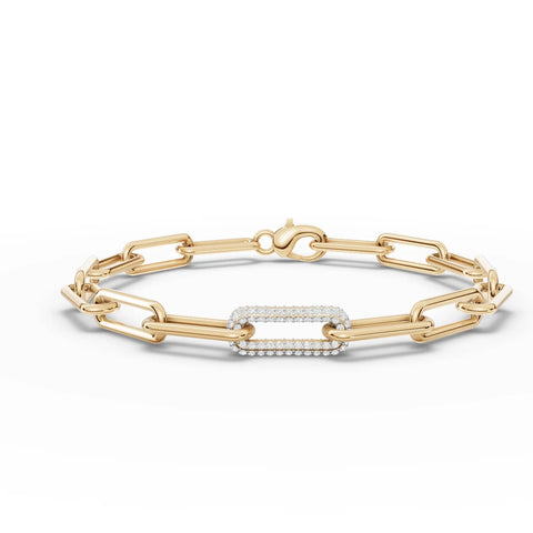 0.58CT Round Lab Diamond Chain Link Bracelet - Buvea Jewels