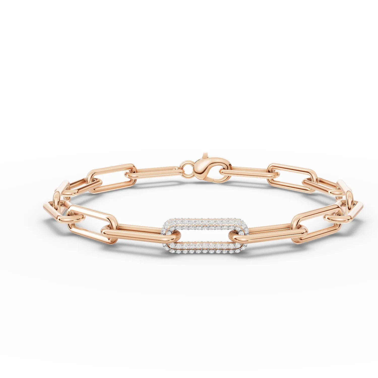 0.58CT Round Lab Diamond Chain Link Bracelet - Buvea Jewels