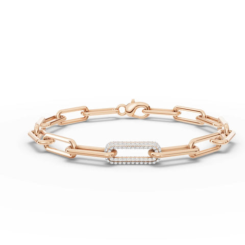 0.58CT Round Lab Diamond Chain Link Bracelet - Buvea Jewels