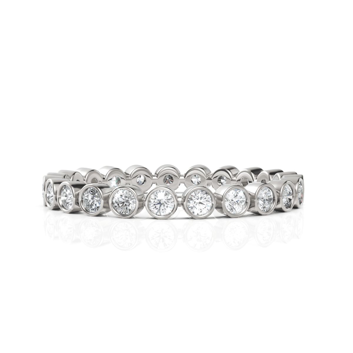 0.58CT Round Lab Diamond Full Eternity Wedding Band - Buvea Jewels