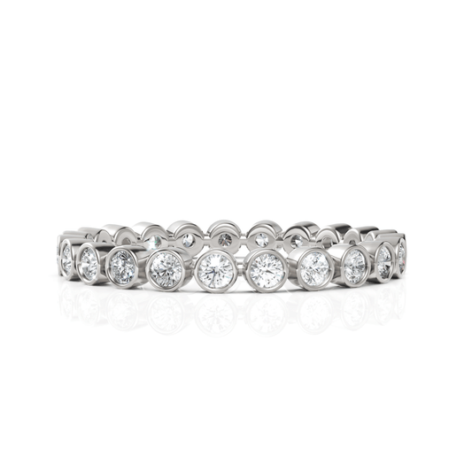 0.58CT Round Lab Diamond Full Eternity Wedding Band - Buvea Jewels