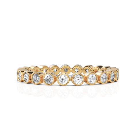 0.58CT Round Lab Diamond Full Eternity Wedding Band - Buvea Jewels