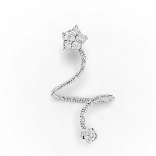 0.58CT Round Lab Diamond Spiral Fashion Ring - Buvea Jewels