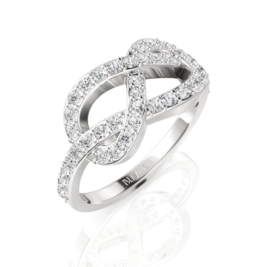 0.59CT Round Lab Diamond Premium Infinity Fashion Ring - Buvea Jewels