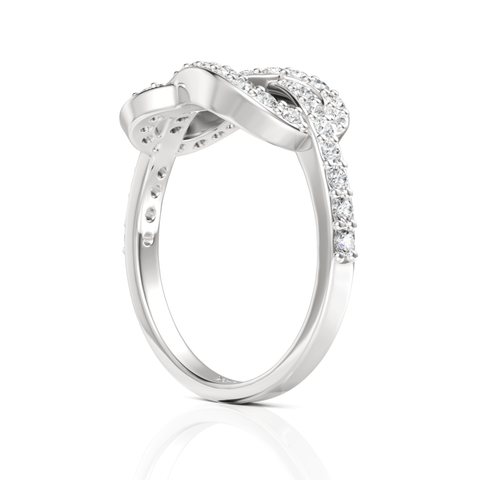 0.59CT Round Lab Diamond Premium Infinity Fashion Ring - Buvea Jewels