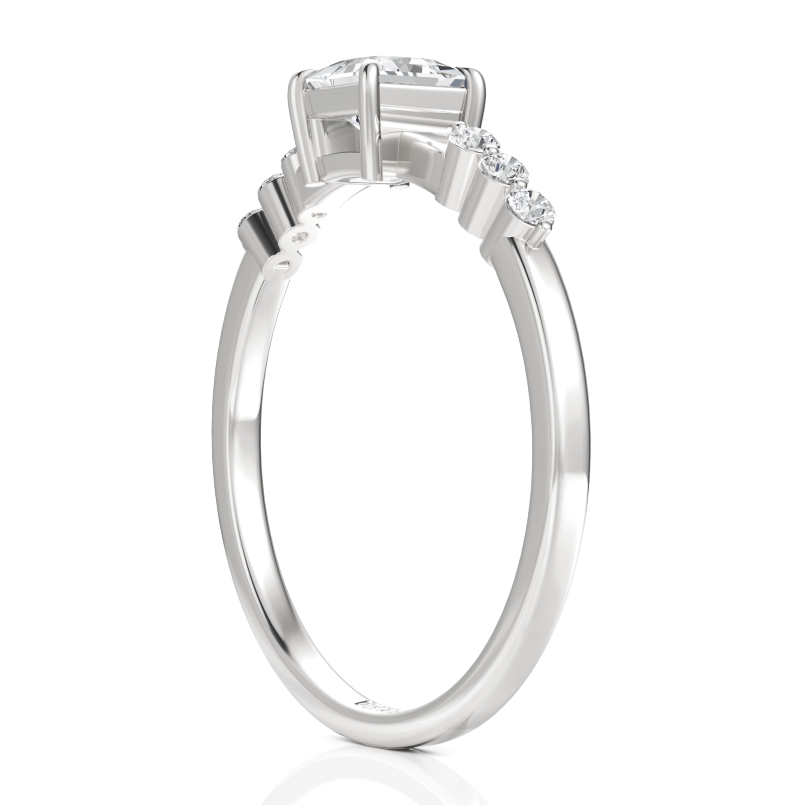 0.5CT Princess Lab Diamond Solitaire Ring - Buvea Jewels