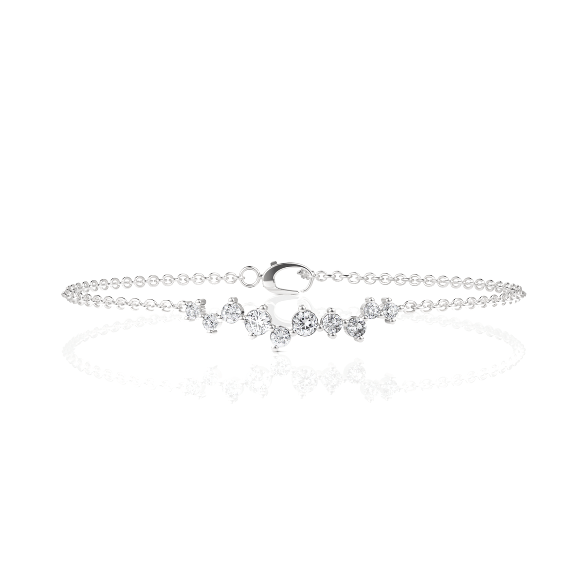 0.5CT Round Lab Diamond Sleek Fashion Bracelet - Buvea Jewels