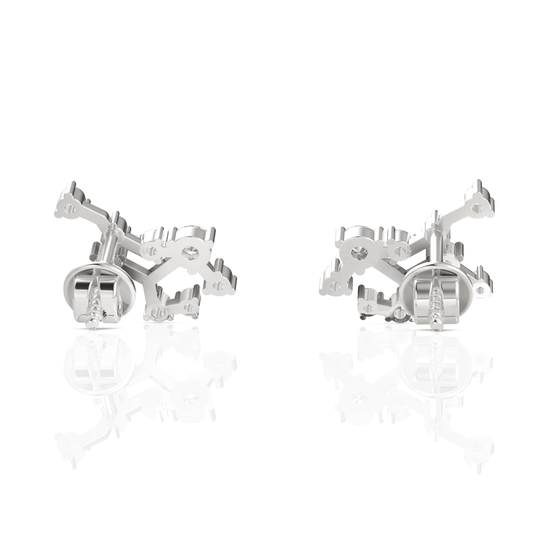 0.61CT Virgo Zodiac Round Lab Diamond Earring - Buvea Jewels