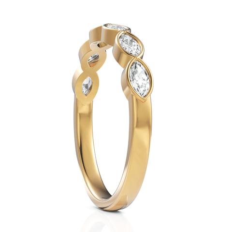 0.6CT Marquise Lab Diamond Eternity Wedding Ring - Buvea Jewels