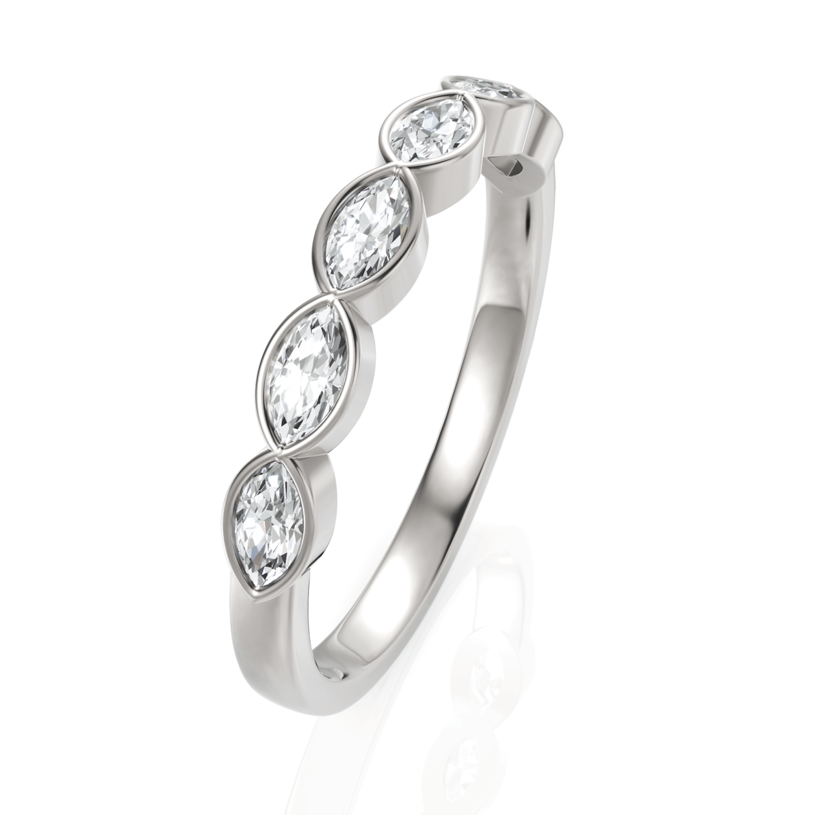 0.6CT Marquise Lab Diamond Eternity Wedding Ring - Buvea Jewels