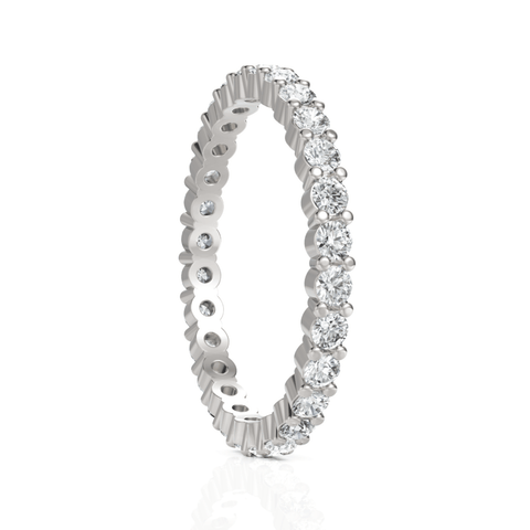 0.72CT Round Lab Diamond Full Eternity Wedding Ring - Buvea Jewels