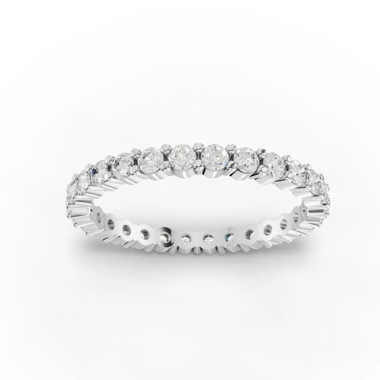 0.72CT Round Lab Diamond Full Eternity Wedding Ring - Buvea Jewels