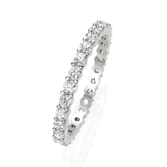 0.72CT Round Lab Diamond Full Eternity Wedding Ring - Buvea Jewels