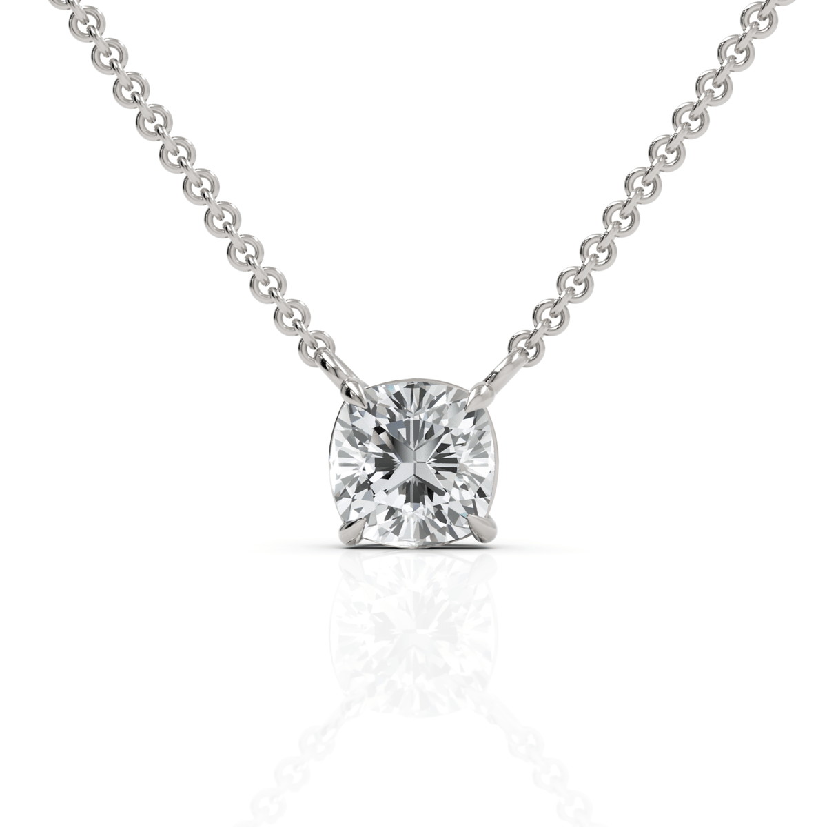 0.75CT Cushion Lab Diamond Solitaire Pendant - Buvea Jewels