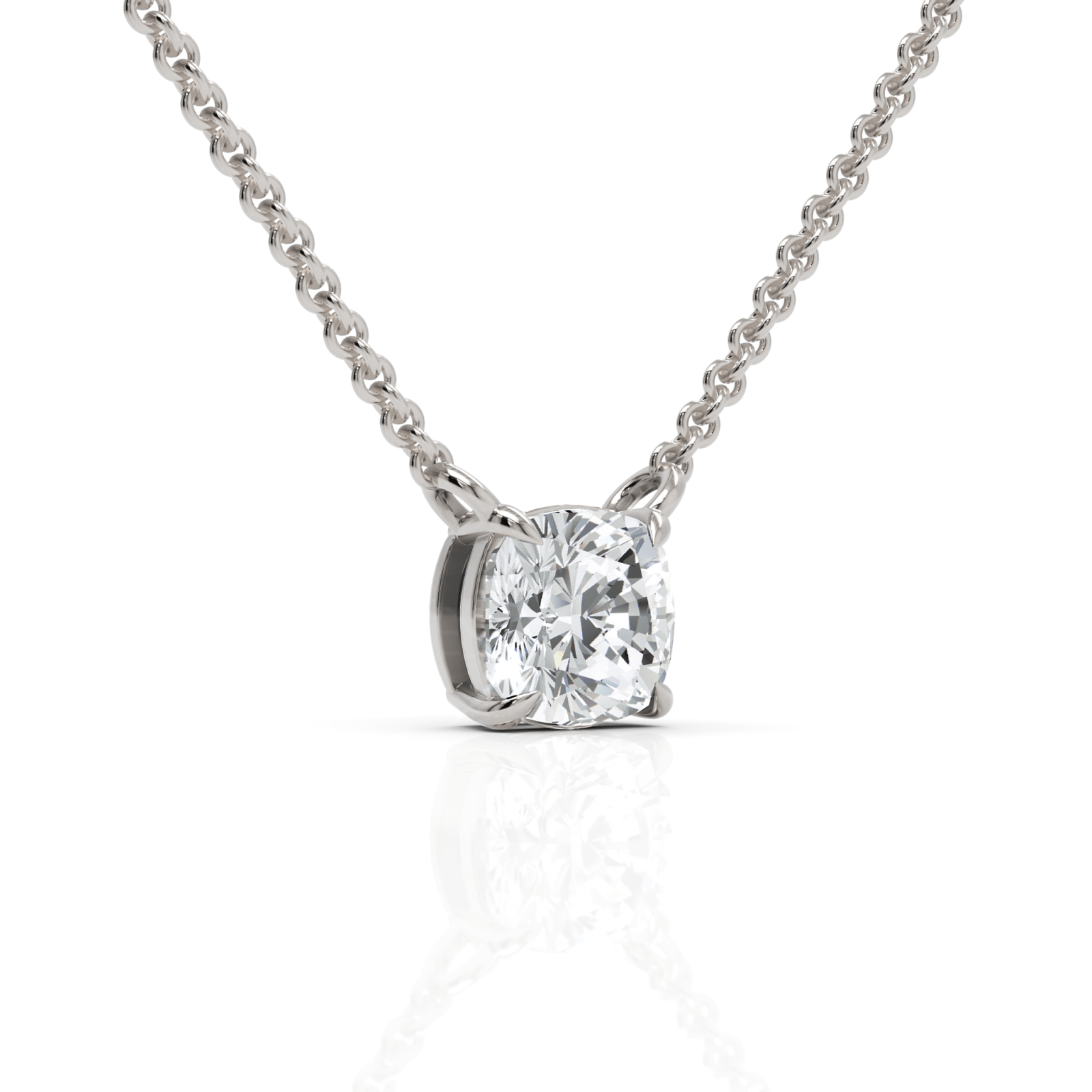 0.75CT Cushion Lab Diamond Solitaire Pendant - Buvea Jewels