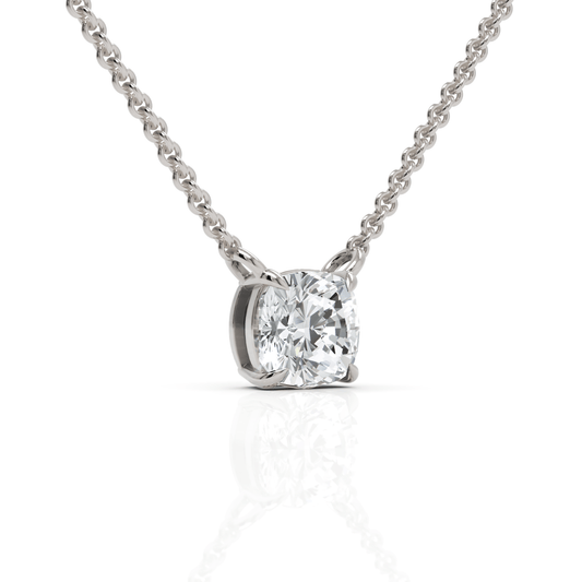 0.75CT Cushion Lab Diamond Solitaire Pendant - Buvea Jewels