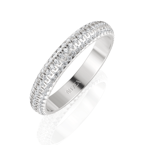 0.82CT Round Lab Diamond Full Eternity Premium Wedding Ring - Buvea Jewels